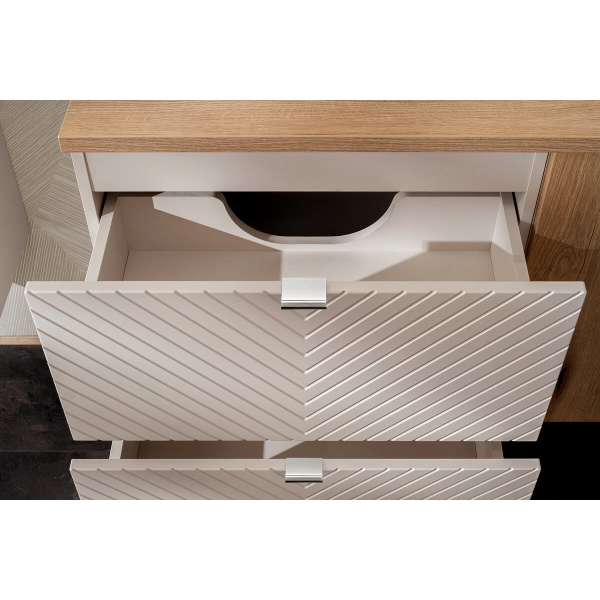 Szafka pod umywalkę 60cm 2 szuflady Kaszmirowy Mat VIVA CASHMERE 82-60-2S, Comad